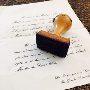 Vintage Rubber Ink Stamp Belonging to Alfred Devisse