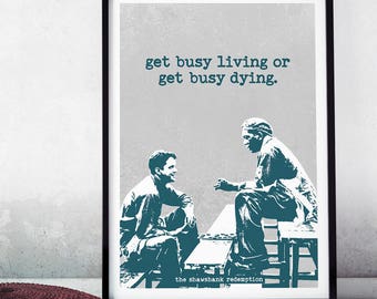 The Shawshank Redemption Poster, Tim Robbins, Morgan Freeman, Movie Poster,  Cult Original Art Poster, Illustrations, Typography