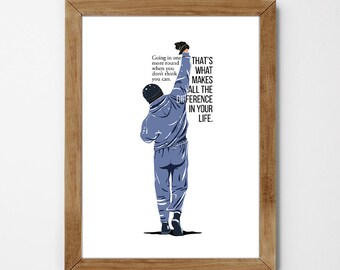 Rocky Balboa Art Poster, Rocky Balboa Blue Color, Movie Poster, Illustrations, Typography