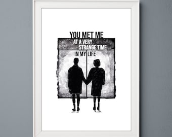 Fight Club Art Poster, Marla Singer, Fight Club Final Scene, Illustrations, Typography