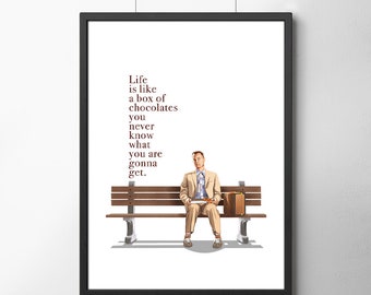 Forrest Gump Poster, Tom Hanks, Film Poster, Wall Art Decor, Home/Office Decor Poster, Gift Idea