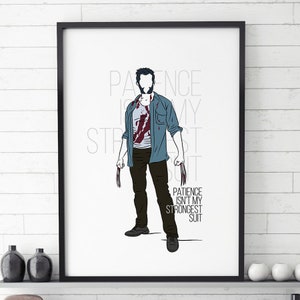 Wolverine Art Poster, Logan Art, Gift Idea, Illustrations, Typography, Home/Office Decor Poster