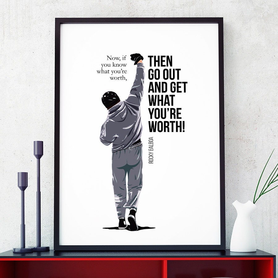 Rocky Balboa Art Print Rocky Balboa Quotes Vector Art Print Etsy