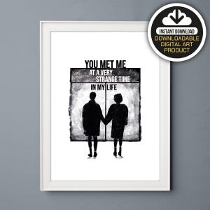 Fight Club Art Poster, Marla Singer, Fight Club Final Scene, Illustrations, Typography