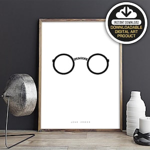 Imagine, John Lennon, Beatles, Song, Illustrations, Typography Poster, Gift Idea, Office Poster, Home Poster, Gift Poster, Wall Art Decor
