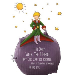 The Little Prince Poster, Illustrations, Typography, Wall Hanging Wall Art Decor, Home/Office Decor Poster, Gift Idea image 3