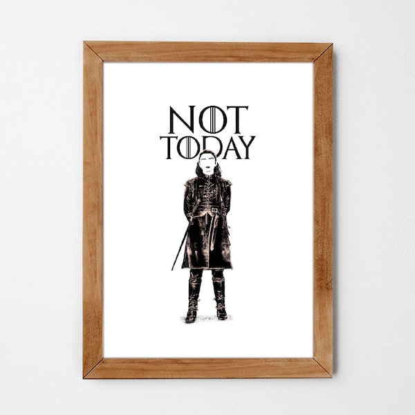 Arya Stark - Poster artistico, Poster del Trono di Spade, Poster del film, Illustrazioni, Tipografia, Poster per la casa, Idea regalo