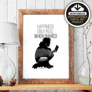 Into The Wild / Black and White Poster, Illustrations, Typography, Gift Idea