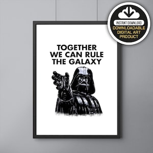 Darth Vader Art Poster, Illustrations, Typography, Wall Art Decor, Home/Office Decor Poster, Gift Idea
