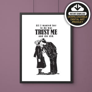 Adrian and Rocky Poster, Rocky Balboa Quotes, Movie Poster, Cult Original Art Poster, Illustrations, Typography