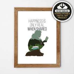 Into The Wild Art Poster, Illustrations, Typography, Gift Idea