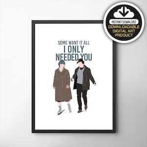 Rocky Balboa Poster, Rocky and Adrian, Rocky Balboa Quotes, Movie Poster,  Cult Original Art Poster, Illustrations, Typography