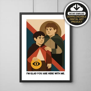 Frodo Baggins and Samwise Gamgee Art Poster, Bauhaus Style Poster, Gift Idea, Illustrations, Wall Art Decor, Home/Office Decor Poster