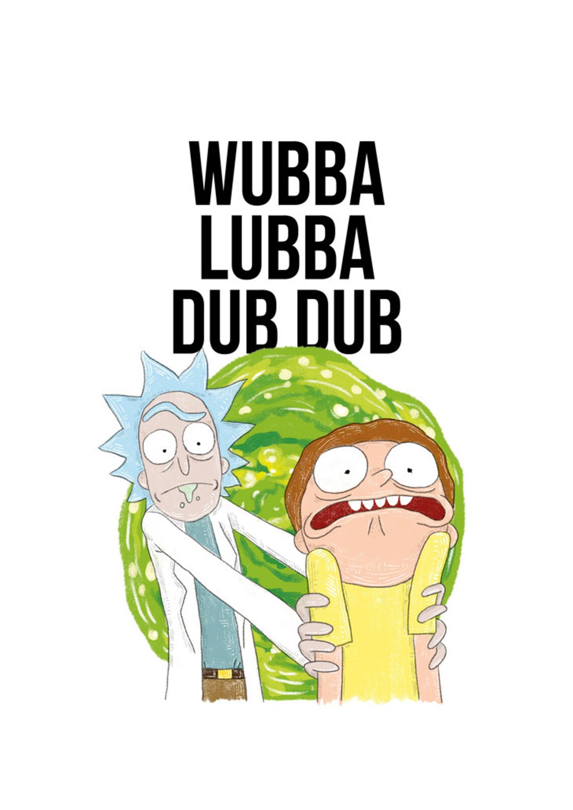 Rick and Morty Poster Illustration Poster Typography Wall - Etsy