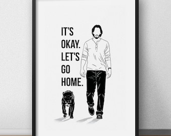 John Wick Poster, Gift Idea, Illustrations, Typography, Wall Art Decor, Home/Office Decor Poster