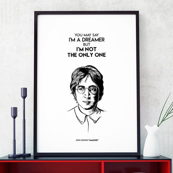 John Lennon Poster Imagine Gift - Etsy