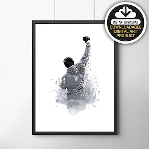 Rocky Balboa Art Poster, Movie Poster,  Cult Original Art Poster, Illustrations, Typography