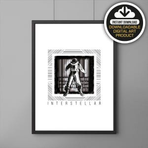 Interstellar Art Poster, Gravity, 4th dimension, Illustrations, Typography, Wall Art Decor