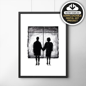 Fight Club Art Poster, Marla Singer, Fight Club Final Scene, Illustrations, Typography