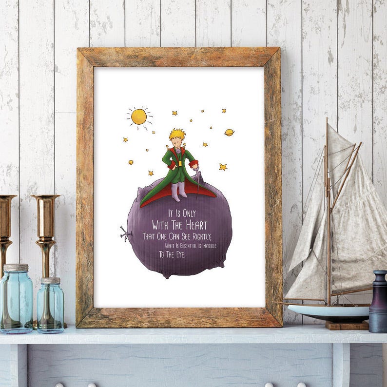 The Little Prince Poster, Illustrations, Typography, Wall Hanging Wall Art Decor, Home/Office Decor Poster, Gift Idea image 4