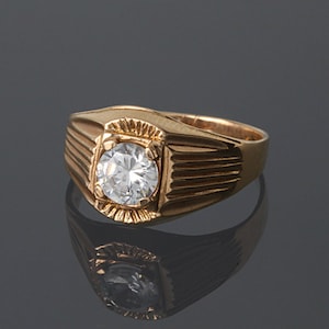 Gold men signet ring, 14k signet ring, Gift for men, Gold ring men, Ring for him gold, Rose gold men ring, 14k men ring