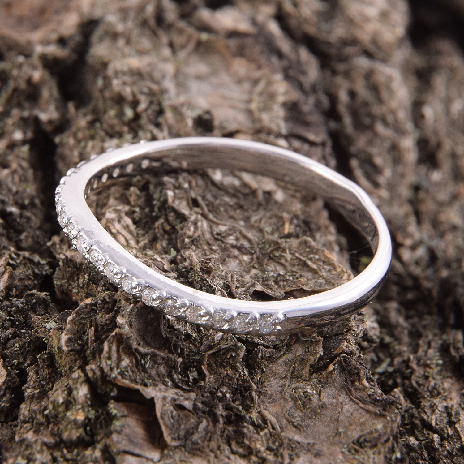 Wedding Rings Set Bridal Rings Set Dainty Wedding Rings Etsy