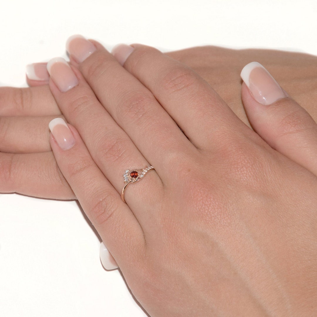 Ring Promise Ring Rose Gold Ring Promise Ring for Etsy