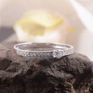 Promise ring for her, Silver ring women, Silver ring for her, Dainty ring, Tiny ring, Promise silver ring, Engagement ring, Elegant ring image 4