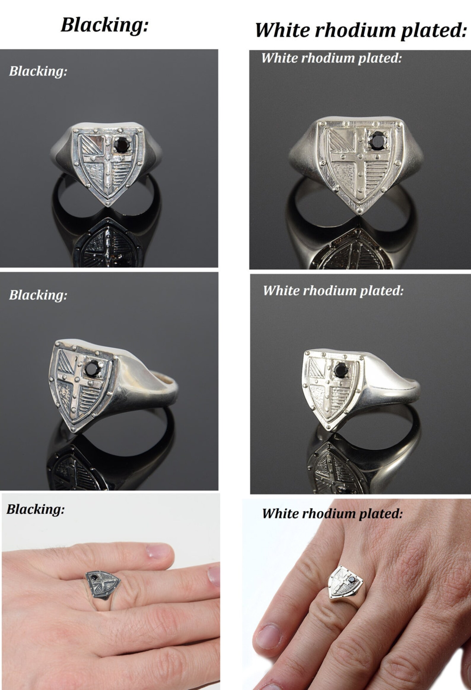 Statement Ring Men Statement Ring Shield Ring Stoned Ring Etsy