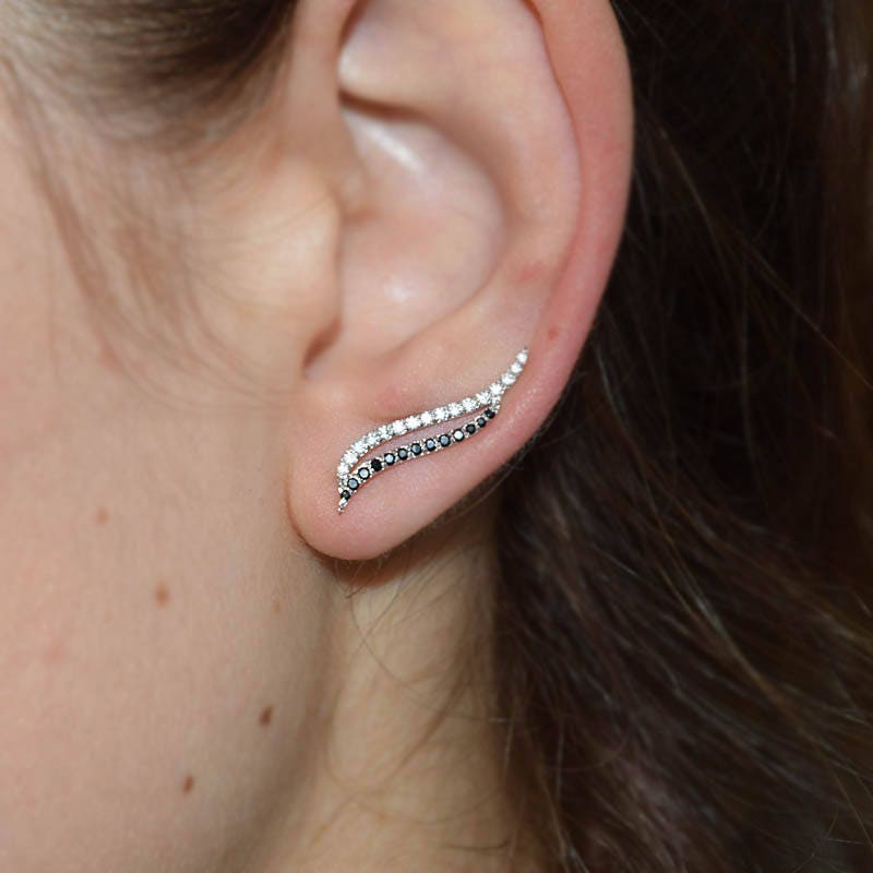 Ear Climbers Climber Earrings Gold Ear Climbers White Gold Etsy