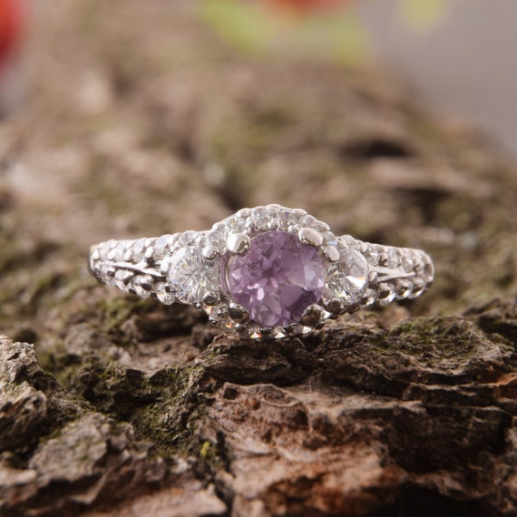 Amethyst ring, Women ring, Silver ring, Elegant ring, Promise ring, Delicate ring, Everyday ring, Silver women ring, Girls ring silver
