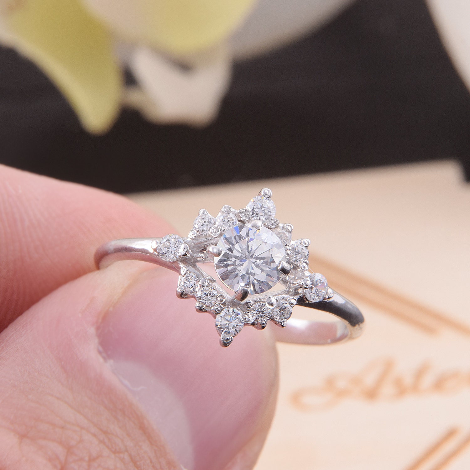 Details about   Art Deco 925 Silver 2.28 Ct Round White Diamond Vintage Victorian Antique Ring 8 