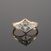Art deco ring, Topaz ring, Gemstone ring, Geometric ring, Promise ring, Antique ring, Birthstone ring, Marquise ring, Rose gold ring