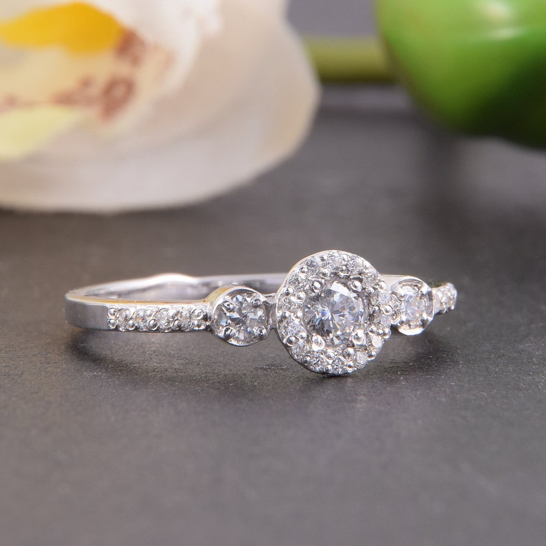 Simple & dainty sterling silver promise ring for her Small Etsy