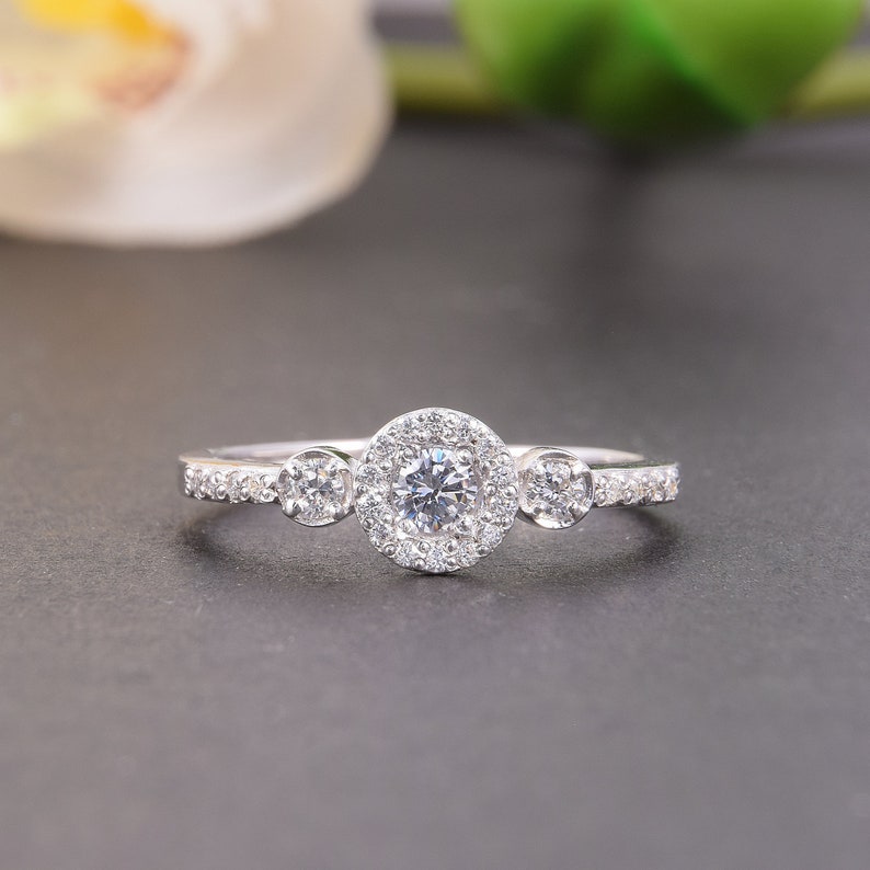 Simple & dainty sterling silver promise ring for her Small Etsy