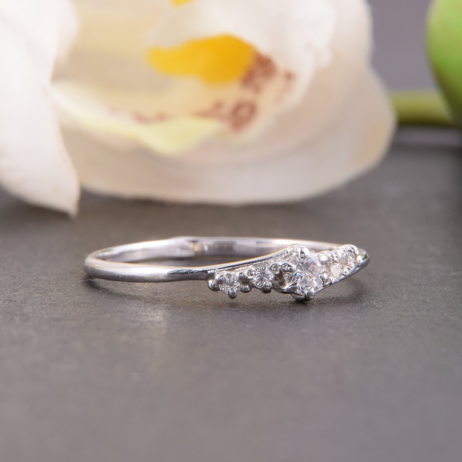 Minimalist Delicate Promise Ring for Her Small & Simple 925 Etsy