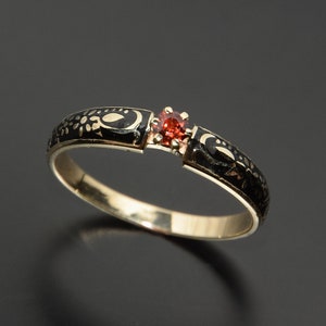 Garnet Ring, Art Deco Engagement Ring, Art Deco Victorian Ring ...