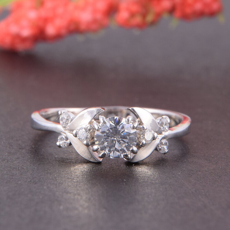 Art Deco Engagement Ring Women Engagement Ring Antique Style | Etsy