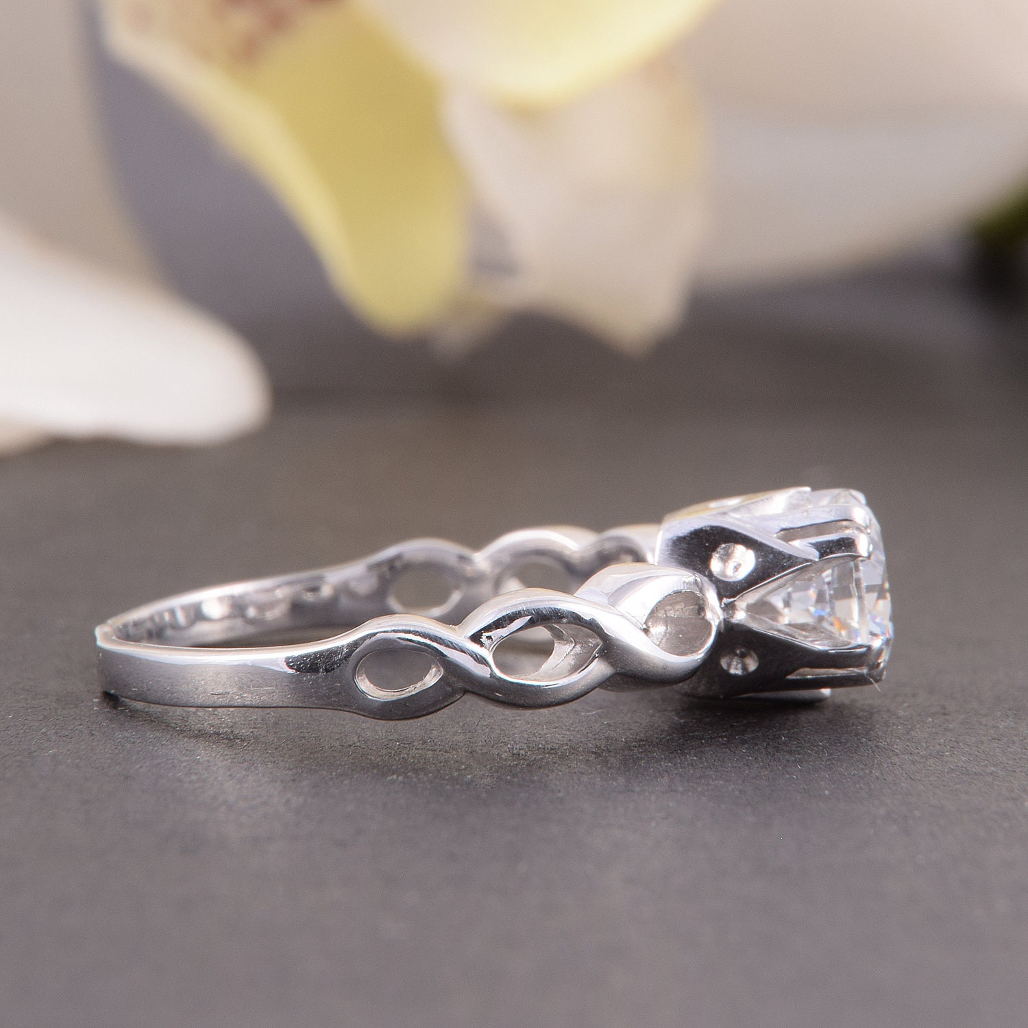 Celtic Style Rings, Antique Style Rings, Engagement Rings Set, Silver ...