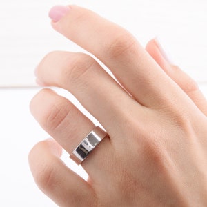 6mm simple wide sterling silver plain wedding band, His & her wedding ring, Men&#39;s or women&#39;s unisex comfort fit wedding band, Promise ring