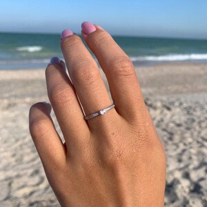 Promise ring for her, Silver ring women, Silver ring for her, Dainty ring, Tiny ring, Promise silver ring, Engagement ring, Elegant ring image 2