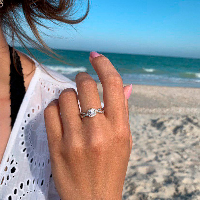 925 sterling silver unique promise ring for her Womens Etsy