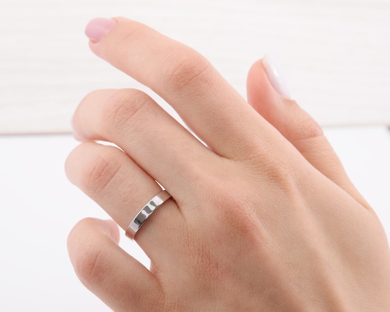 925 Sterling Silver Womens Simple Wedding Band Dainty 3mm Plain