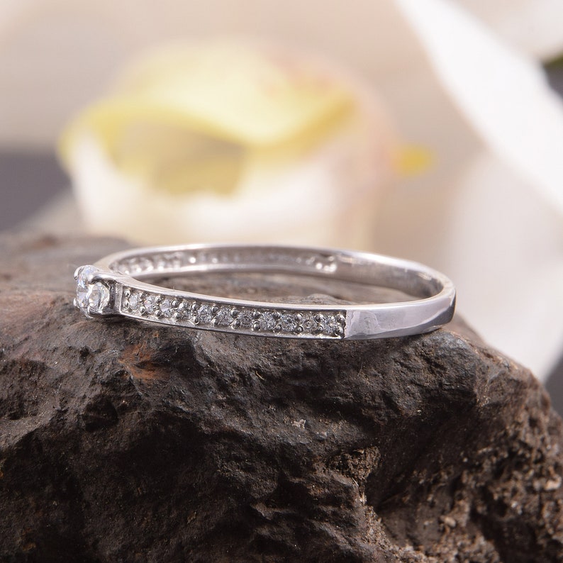Promise ring for her, Silver ring women, Silver ring for her, Dainty ring, Tiny ring, Promise silver ring, Engagement ring, Elegant ring image 7