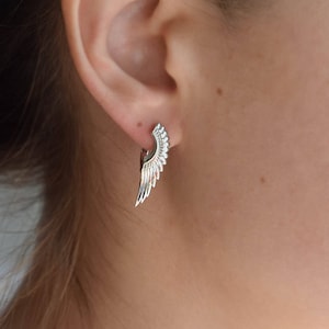 Take Wing Earrings Silver Wing Earrings Gothic Wings Macabre