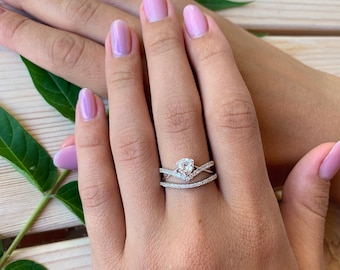 Set 5 Anelli Donna CASSIECA – Fedi, Promessa, Fidanzamento – Oro E Argento, Rame Placcato, Ipoallergenici