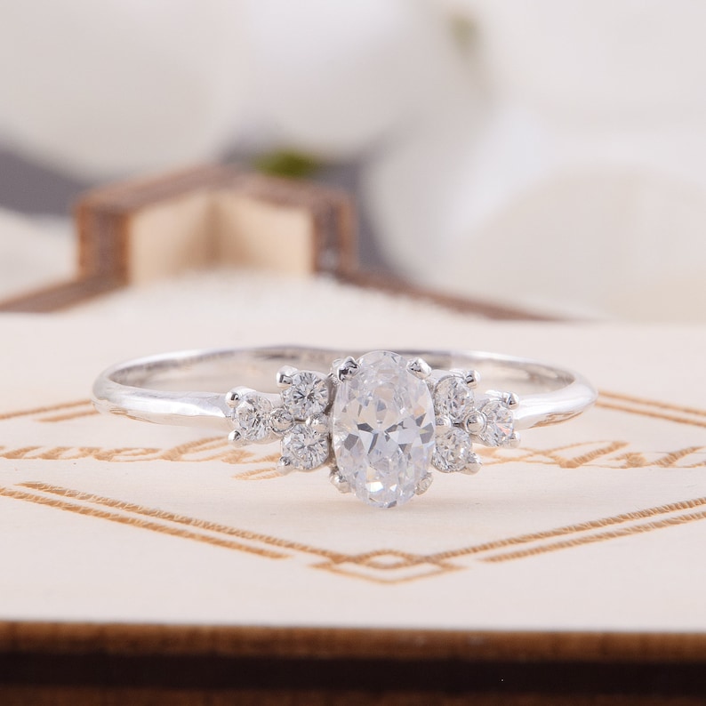 Dainty & simple 925 sterling silver promise ring for her Etsy