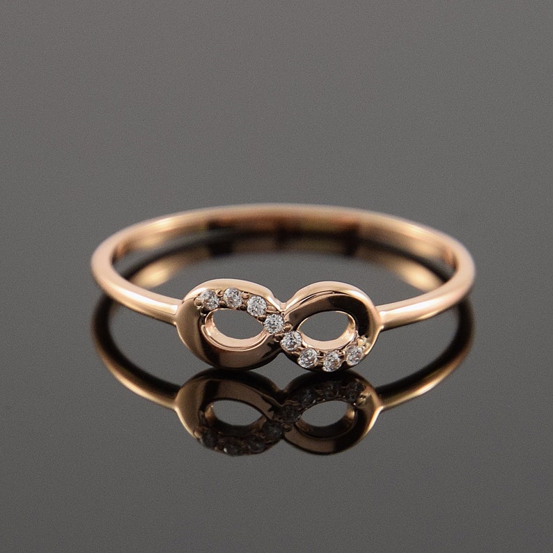 Minimalist ring Promise ring for her Infinity ring Tiny Etsy