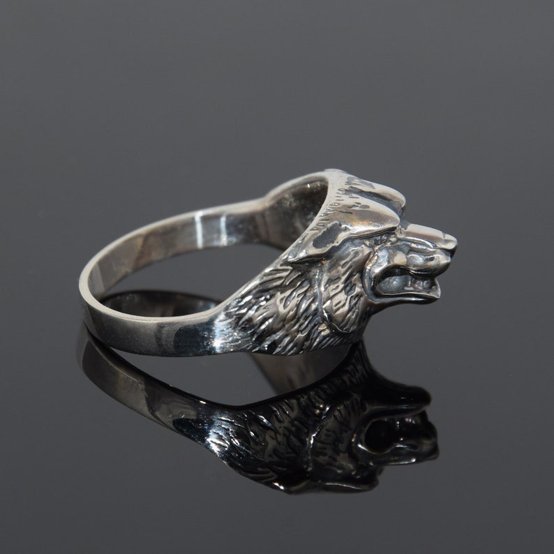 Animal Ring Wolf Ring Silver Men Ring Signet Ring Signet - Etsy