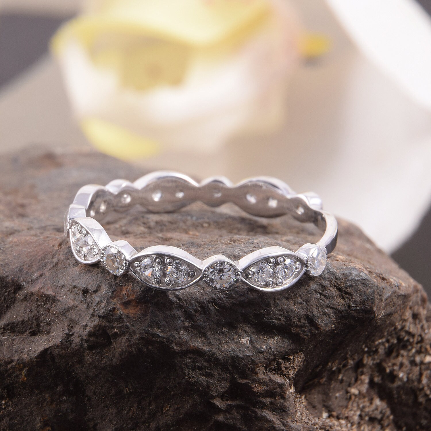 Unique Sterling Silver Art Deco Womens Wedding Band Dainty & - Etsy